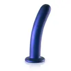 Гладкий силиконовый G-поинт дилдо – 17 cm (7″) – синий — Фото 2