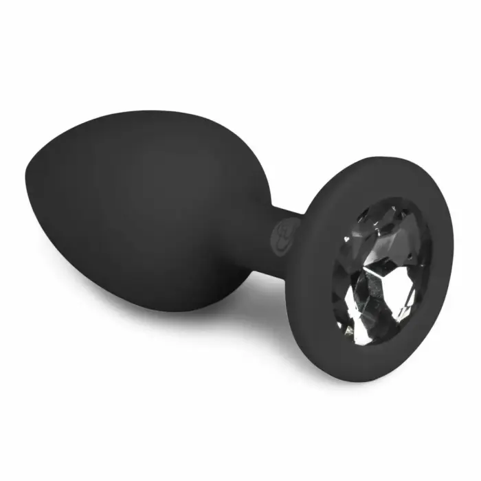 EasyToys Diamond силиконовая анальная пробка Small Black – 7 см – черный