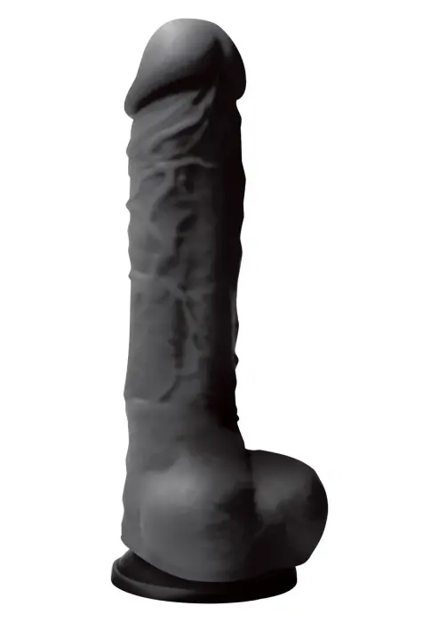 Pleasures reālistisks dzīslains dildo ar piesūcekni – 12.7 cm (5″) – melns
