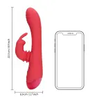 Svyruojantis triušio G taško vibratorius – 18 cm – raudonas — Nuotrauka 9