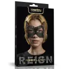 Rebellion Reign Cat Mask – маска кошки из ПУ с ушками и заклёпками – готика — Фото 1