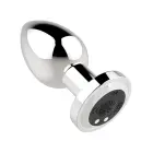 Stymulator Rechargeable USB Vibrating Anal Plug with 10 Functions – 8.4 cm (3.3″) – Silver — Photo 2