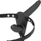 Fetish Submissive – adjustable strap-on harness with two silicone attachments – black — Photo 1