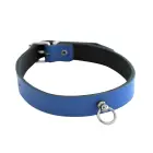 Leather Collar Mini O-Ring – Blue — Photo 4