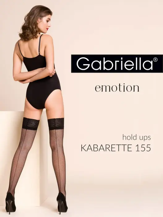 Melni tīkliņa zeķes līdz augšstilbam ar šuvi aizmugurē un mežģīņu augšmalu – S/M Foto 2