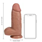 Ypač storas tiesus dildo su sėklidėmis – 23 cm (9″) – kūno spalva — Nuotrauka 7