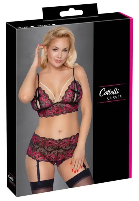 Cottelli CURVES Perle кружевной комплект белья – XL/2XL