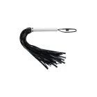 Sportsheets Edge Flogger – флоггер из искусственной кожи с рукояткой из нержавеющей стали – чёрный — Фото 3
