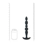 LEVELZ Multi-Textured analinis dildo – lankstus precizitškas modelis – Juodas — Nuotrauka 5