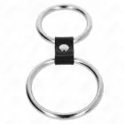 KINK Dual Steel Rings with Leather Strap 3.7–5 cm – Adjustable Restraint Set — Photo 3