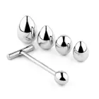 Jewellery Metal Anal Plug Set – 16.5 cm (6.5″) – Silver — Photo 2