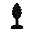 Gvibe Gplug Twist интимная силиконовая анальная пробка с вибрацией – 3.9 cm – Черный — Фото 1