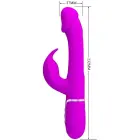 PRETTY LOVE Kampas 3-vienā daudzfunkcionālais truša vibrators – 18 cm (7″) – violets — Foto 5