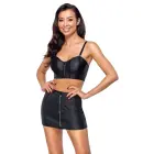 Cottelli PARTY Mini Skirt with Rhinestone Front Zip – Black – M — Photo 4