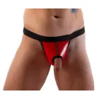 Svenjoyment vinüülist stringid paisutamisfunktsiooniga – ereroosad – L/XL — Foto 2