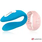 Wearwatch Dual Technology porų vibratorius su WatchMe nuotolinio valdymo laikrodžiu – indigo/rožinė — Nuotrauka 2