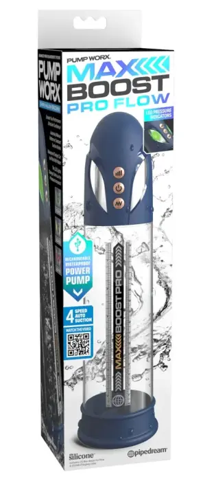 Pump Worx Max Pro Flow Blue Penis Pump