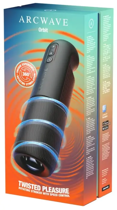 Arcwave Orbit Rotating 360° Intimate Device CleanTech Silicone 22 cm – Black