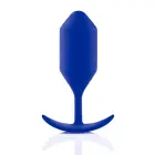 b-Vibe Snug Plug 4 анальная пробка – 14 см – Синий — Фото 1