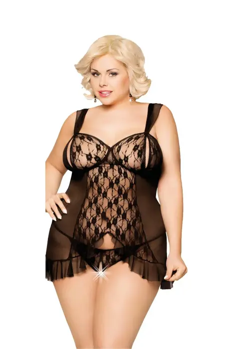 Bianca Plus Size Babydoll – Black – XL