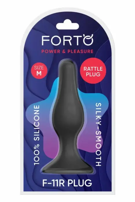 FORTO F-11R Rattler Lungo reālistisks dildo – M – Melns