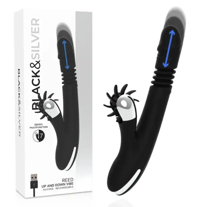 Вибратор Black&Silver Reed Up & Down Vibe – 24 см (9.4″) – черный