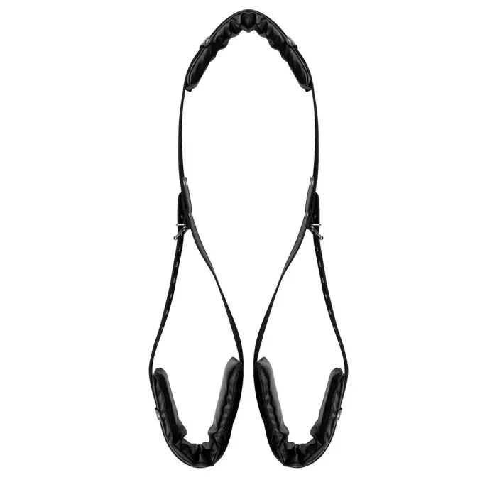 Polsterētas augšstilbu šūpoles ar regulējamām siksnām – melnas Foto 3