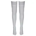 Cottelli Collection zeķes ar mežģīņu jostu – baltas – S/M — Foto 6