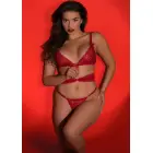 Daring Intimates Lace Dreams 3PC Lingerie Set – Red – S/M — Photo 5