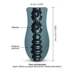SILI-CUP DUAL SENSATION Masturbator – 14.1 cm (5.5″) – Clear — Photo 5