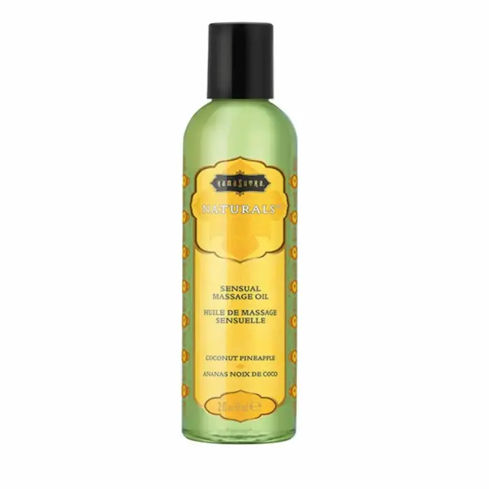 Kama Sutra Naturals masāžas eļļa ar kokosriekstu un ananāsu aromātu – 59 ml