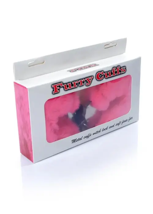 Kajdanki Fetish B - Series- Furry Cuffs Pink Photo