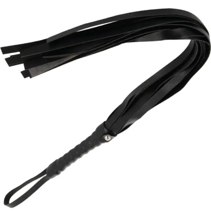Darkness melna BDSM pātaga 45 cm – mākslīgā āda