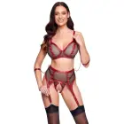 Cottelli BONDAGE Bra Set – Black & Red – M — Photo 2