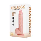Vibruojantis ir besisukantis tiesus realistiškas dildo su sėklidėmis – 20.5 cm (8″) – kūno spalva — Nuotrauka 1
