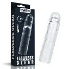 Flawless Clear Penis Sleeve Add 2" – transparent TPR penis extender sleeve — Photo 1