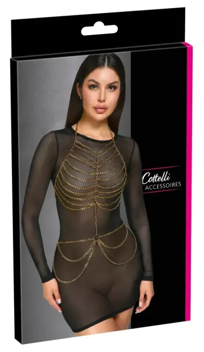 Cottelli Body Chain Gold – Adjustable Two-Piece Metallic Accessory
