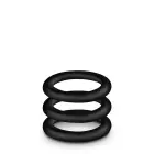 Performance VS2 Cock Rings – 3 premium silikoonist erektsioonirõngaste komplekt – väike – must — Foto 5