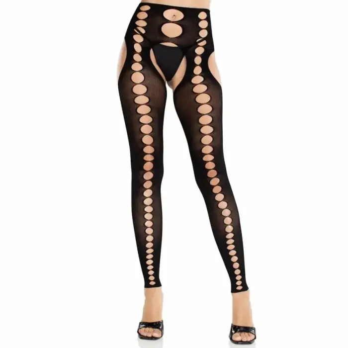 Leg Avenue seamless strapless opaque stockings, footless – black – one size