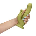 Itin minkštas besisukantis triušio vibratorius – 18 cm (7″) – žalias — Nuotrauka 10