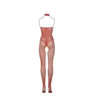 Mesh and Lace Bodysuit – Red – One Size — Photo 10