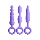INYA Trio Kit Purple – 3 silikona anālo aizbāžņu komplekts ar pirkstu gredzeniem – violets — Foto 2
