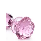 Rozā rožu stikla anālais spraudnis – L – 18–20 cm — Foto 4