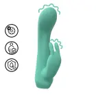 Mini dvigubas triušio vibratorius – žalias — Nuotrauka 7