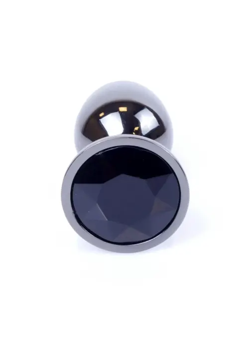 Plug-Jewellery Dark Silver анальная пробка – 7 cm – Черная