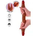 ToyJoy Get Real divslāņu divpusējs dildo ar priekšādiņu – 40 cm (15.75″) — Foto 8