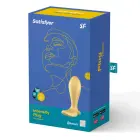 Intensity Grooved Vibrating Anal Plug with Suction Cup – Ø 3.75 cm – Gold — Photo 1