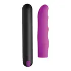 XL lodes vibrators ar viļņotu silikona uzmavu — Foto 4