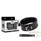 BEGME Black Edition Premium Vegan Leather Collar with Neoprene Lining – Black — Photo 2