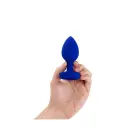 B-Vibe вибрирующая анальная пробка с камнем L/XL – Синяя — Фото 10